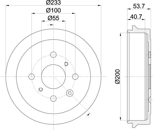 Mintex Brake Drum (Single) fits -Citroën Peugeot Toyota MBD303 (also fits other vehicles)