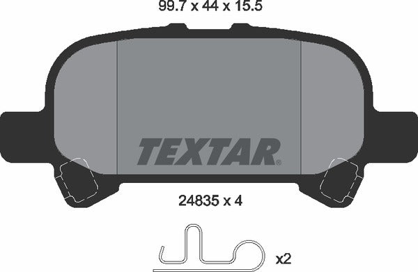 Textar Brake Pad Set - 2483501