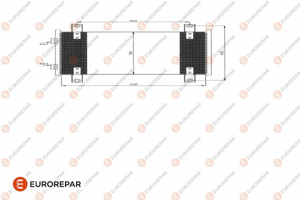 Eurorepar Air Conditioning Condenser - E163368