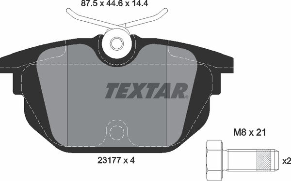 Textar Brake Pad Set - 2317703