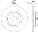 Mintex Brake Discs fits -Toyota V310:5 MDC1695C (also fits other vehicles)