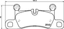 Mintex Brake Pad Set fits -Porsche MDB3251 (also fits other vehicles)