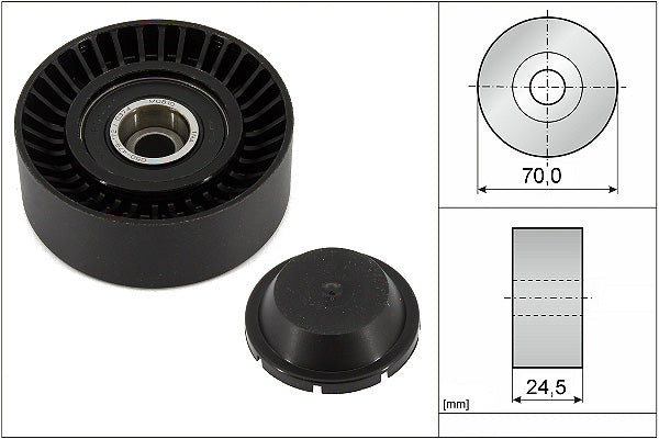 INA Deflection/Guide Pulley - V-Ribbed Belt - Part No - 532055210