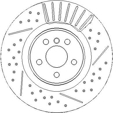 Disctech Brake Disc - Fits Bmw - ABD4077 - Rear Axle Right