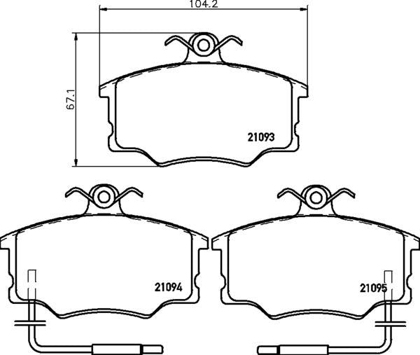 Mintex Brake Pad Set fits -Fiat Lancia MDB1491 (also fits other vehicles)