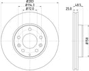 Mintex Brake Discs fits -Mazda V253:4 MDC1664 (also fits other vehicles)