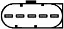 HELLA 8ET 009 149-031 Mass Air Flow Sensor - 5-pin connector - Bolted