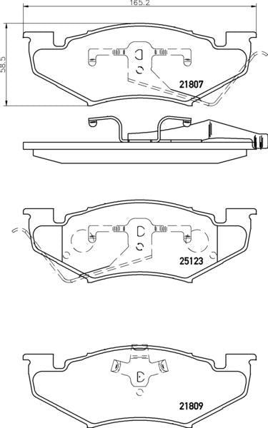 Mintex Brake Pad Set fits -Chrysler Plymouth MDB1604 (also fits other vehicles)