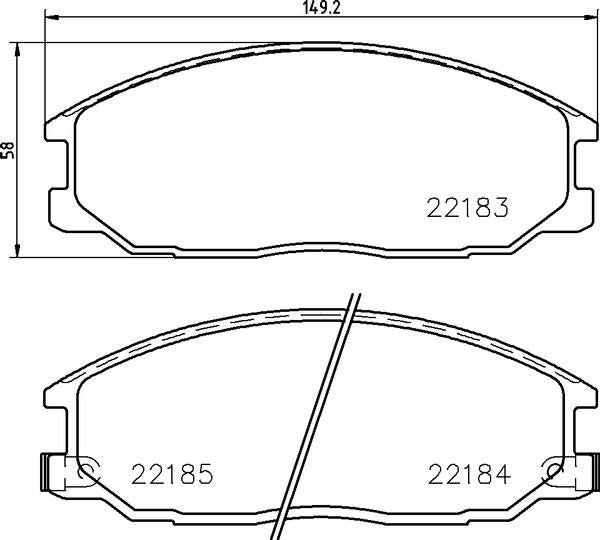 Mintex Brake Pad Set fits -Ssangyong MDB3754 (also fits other vehicles)
