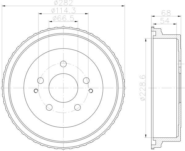 Mintex Brake Drum (Single) fits -Daihatsu MBD323 (also fits other vehicles)