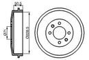 Bosch Brake Drum (Pair) Db135 - 0986477060