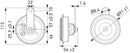 HELLA 3AM 002 768-821 Signal Horn - HELLA HEAVY DUTY HORN S92 SET - 24V - 113dB(A) - High Tone/Low Ton