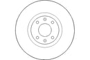 Disctech Brake Disc - Fits Citroën, Dacia - ABD2243 - Front Axle