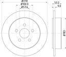 Mintex Brake Discs fits -Chrysler Dodge Plymouth S270:5 MDC1330 (also fits other vehicles)