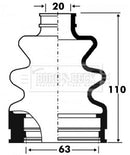 Borg & Beck Cv Joint Boot Kit Part No -BCB2887