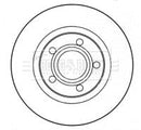 Borg & Beck Brake Disc Pair Part No -BBD4615