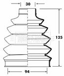 Borg & Beck Cv Joint Boot Kit Part No -BCB6079