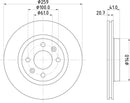 Mintex Brake Discs fits -Dacia Nissan Renault V234:4 MDC2801C (also fits other vehicles)