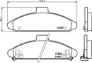 Mintex Brake Pad Set fits -Hyundai MDB1562 (also fits other vehicles)
