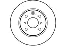 Disctech Brake Disc - Fits Citroën, Mazda - ABD2037 - Front Axle