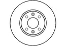 Disctech Brake Disc - Fits Dacia, Nissan - ABD2040 - Front Axle