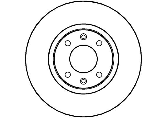Disctech Brake Disc - Fits Citroën, Land rover - ABD2053 - Front Axle