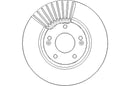 Disctech Brake Disc - Fits Hyundai, Mercedes-benz - ABD2308 - Front Axle
