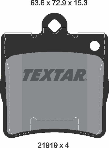Chrysler Mercedes-Benz, Brake Pad Set - Textar 2191901