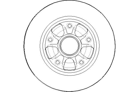 Disctech Brake Disc - Fits Opel, Renault - ABD2136 - Rear Axle