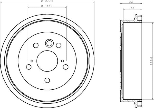Mintex Brake Drum (Single) fits -Toyota MBD154 (also fits other vehicles)