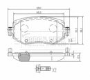 Borg & Beck Brake Pad Set Front -BBP2663