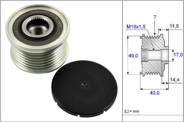 INA Alternator Freewheel Clutch - Part No - 535025410