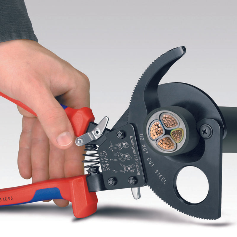 Knipex 95 31 280 Ratchet Action Cable Cutter, 280mm