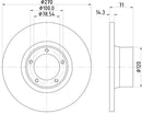 Mintex Brake Discs fits -Ford S298:6 MDC177 (also fits other vehicles)