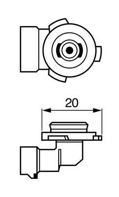 Bosch Pure/Lt Blbh10 H10 12V 42W Py20D Part No - 1987302083
