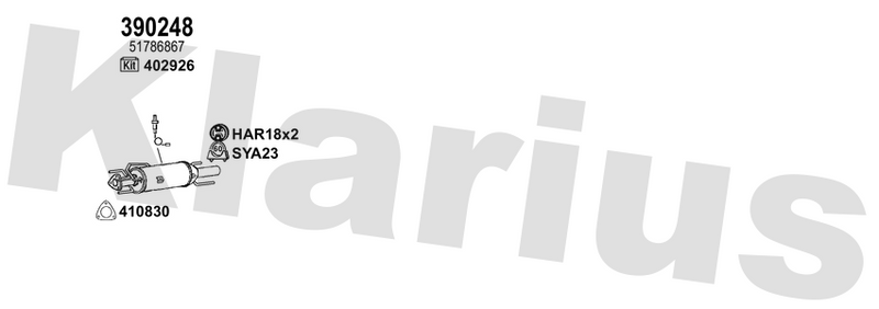 Klarius 390248 - Catalyst & Dpf Combined  - Fits Alfa Romeo 159 1.9JTD