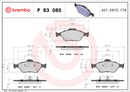 Brembo Brake Pad Set - P83085