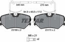 Textar Brake Pad Set - 2316901
