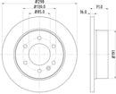 Mintex Brake Discs fits -MercedesBenz VW V280:4 MDC1772C (also fits other vehicles)