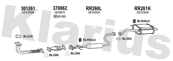 Klarius 301261 - Front Pipe For Cat  - Fits Rover 420 2.0i