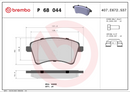 Brembo Brake Pad Set - P68044