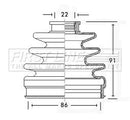 First Line Cv Joint Boot Kit Part No -FCB2342