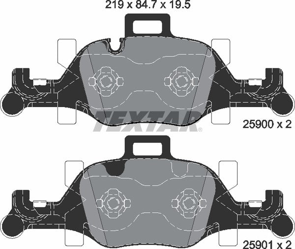 Textar Brake Pad Set - 2590002