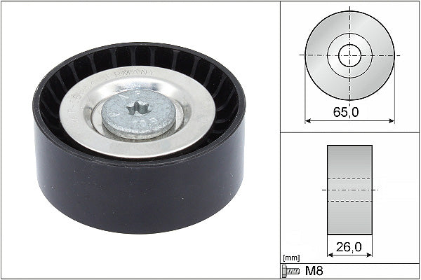 INA Deflection/Guide Pulley - V-Ribbed Belt - Part No - 532057110