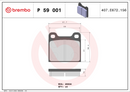 Brembo Brake Pad Set - P59001