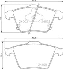 Mintex Brake Pad Set fits -Mazda MDB2768 (also fits other vehicles)