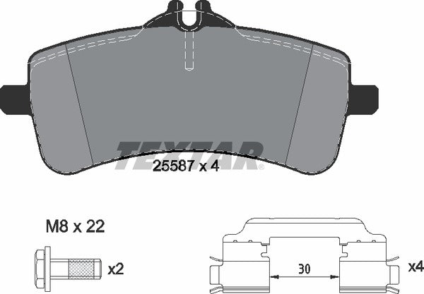 Textar Brake Pad Set - 2558701