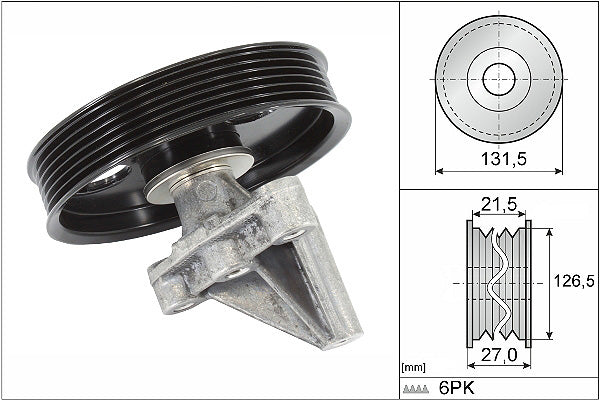 INA Deflection/Guide Pulley - V-Ribbed Belt - Part No - 532035410