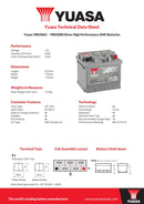Yuasa YBX5063 - 5063 Silver High Performance SMF Car Battery - 5 Year Warranty