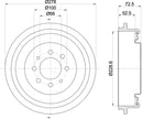 Mintex Brake Drum (Single) fits -Nissan Renault MBD043 (also fits other vehicles)